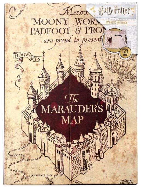 Blue Sky Harry Potter Jegyzetfüzet - A Tekergők Térképe, A5