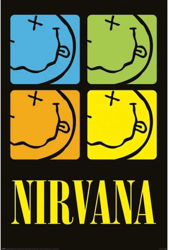 Nirvana Smiley Squares - Poster - Main image