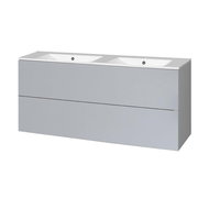 Aira, bathroom cabinet with ceramic sink 120 cm, grey - Bathroom Cabinet