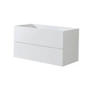 Aira desk bathroom cabinet, white, 2 drawers, 1010x530x460 mm - Bathroom Cabinet