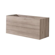 Aira desk, bathroom cabinet, oak, 2 drawers, 1210x530x460 mm - Bathroom Cabinet