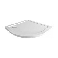 Mereo Quarter-round shower tray R550, 90x90x4 cm, SMC, white, incl. siphon - Shower Tub