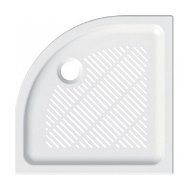 Mereo Štvrťkruhová sprchová vanička, 80 × 80 × 6, 5 cm, R550, keramická - Sprchová vanička