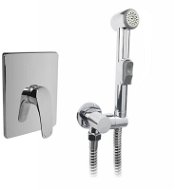 Mereo Single lever basin mixer with bidet shower, Eve, Mbox, square cover, chrome - Tap