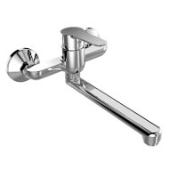 Mereo Wall-mounted sink mixer, Zuna, 150 mm, with flat arm 250 mm, chrome - Tap