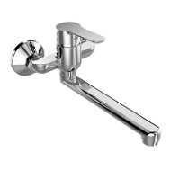 Mereo Wall-mounted sink mixer, Zuna, 100 mm, with flat arm 250 mm, chrome - Tap