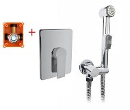 Mereo Soaking mixer with bidet shower, Dita, Mbox, square cover, chrome - Tap