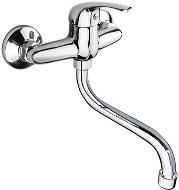 Mereo Wall-mounted sink mixer, Lila, 100 mm, with 18 mm pipe arm - 200 mm, chrome - Tap