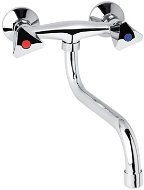 Mereo Wall-mounted sink mixer, Kasia, 150 mm, with 18 mm pipe arm - 200 mm, chrome - Tap