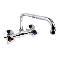 Mereo Wall-mounted sink mixer, Kasia, 100 mm, with 18 mm U-shaped pipe arm - 230 mm, chrome - Tap