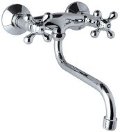 Mereo Wall-mounted sink mixer, Retro Victoria, 150 mm, with tubular arm 18 mm - 200 mm - Tap