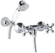Mereo Shower wall mixer, Retro Victoria, 100 mm, with accessories, chrome - Tap