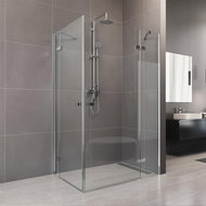 Mereo Shower enclosure, Novea, rectangle, 90x80 cm, chrome ALU, glass Clear - Shower Enclosure