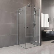 Mereo Shower enclosure, Novea, square, 100x100 cm, chrome ALU, glass Clear - Shower Enclosure