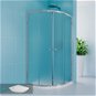 Shower Enclosure Mereo Shower set made of Kory Lite, quarter circle, 90 cm, chrome ALU, Grape glass and low SMC tray - Sprchový kout