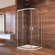 Mereo Shower enclosure, Lima, quarter-circle, 90x90x190 cm, R 550, chrome ALU, glass Point - Shower Enclosure