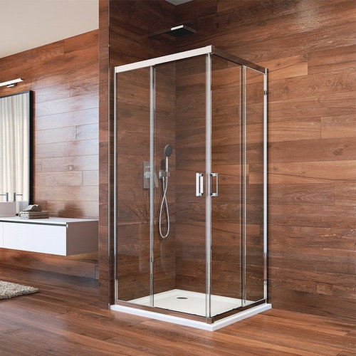 Mereo Shower enclosure, LIMA, rectangle, 120x100 cm, chrome ALU, glass Clear - Shower Enclosure - Main image