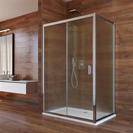 Mereo Shower enclosure, Lima, rectangle, 120x80x190 cm, chrome ALU, glass Point - Shower Enclosure