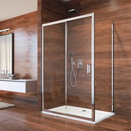 Mereo Shower enclosure, Lima, rectangle, 120x80x190 cm, chrome ALU, glass Clear - Shower Enclosure
