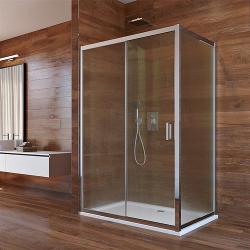 Mereo Shower enclosure, LIMA, rectangle, 110x80x190 cm, chrome ALU, glass Point - Shower Enclosure - Main image