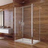 Mereo Shower enclosure, LIMA, rectangle, 80x120x190 cm, chrome ALU, glass Point - Shower Enclosure