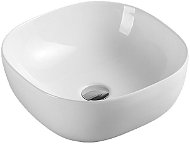 Mereo Washbasin for countertop without overflow, 410x410x150 mm, square, ceramic - Washbasin