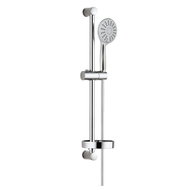 MEREO Shower set, three-position shower, silver grey hose, stainless steel/plastic/chrome, soap disp - Shower System