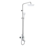 MEREO Wall-mounted mixer Dita 150 mm with shower. set, swivel arm, hand and plate. Shower 220x22 - Shower Set