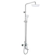 MEREO Wall-mounted mixer Eve 150 mm with shower. set, swivel arm, hand and plate. Shower 220x220 - Shower Set