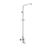 MEREO Wall-mounted mixer Dita 150mm with swivel arm and bar for hand and plate shower, without acces - Shower Set
