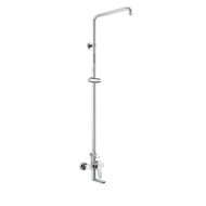 MEREO Wall-mounted mixer Eve 150mm with swivel arm and bar for hand and plate shower, without access - Shower Set