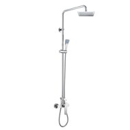 MEREO Wall mounted shower mixer Mada 150mm with shower. Set, hand and plate. 200x200mm - Shower System