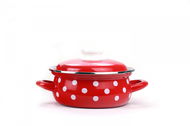 Belis Enamel saucepan red, white dot 24cm, 4,5l - Saucepan