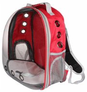 Dog Carrier Backpack Merco Petbag Transparent red - Batoh na psa