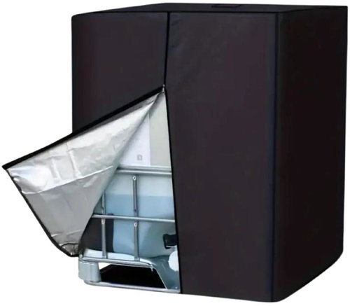 MERCO Protective cover with zipper black for IBC tank 1000 l - Tarp Cover - Main image