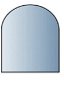 Lienbacher Sklo pod kachle poloblúk s fazetou 100 × 120 cm - Sklo pod kachle