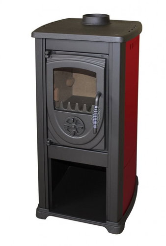 Thalia Okta ECO burgundy 3,9 kW, flue 120 mm - Wood Stove - Main image
