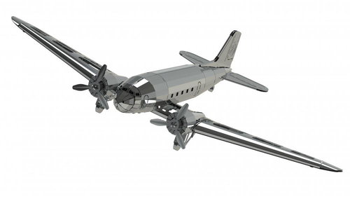 Metal Time Luxury steel kit Remerkable Douglas DC-3 - 3D Puzzle - Main image