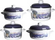 Metalac Enamel set 8pcs, lavender decor - Cookware Set