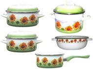 Metalac Enamel Set 8pcs, Sunflower Design - Cookware Set