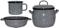 Metalac Enamel set 4pcs, stone decor - Cookware Set