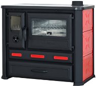 TIM SISTEM Alma Mons, red, right exhaust, 9kW - Solid Fuel Stove