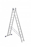 ALUMET Aluminium 2-part ladder 3,94m, 14 rungs - Ladder