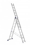 ALUMET Aluminium ladder 3-part 2,81m, 10 rungs - Ladder
