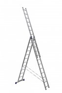 ALUMET Aluminium ladder 3-part 3,38m, 12 rungs - Ladder