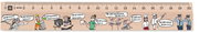METRIE Didakt M02 wooden, tiergerausche, 20 cm - Ruler
