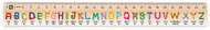 METRIE Didakt M07 wooden, alphabet, 25 cm - Ruler