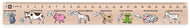 METRIE Didact M07 wooden, animals speak, 25 cm - Ruler