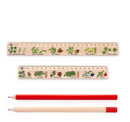 METRIE DSM06 4-piece school set of rulers and pencils natural - Ruler