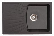 Metalac Granit X Quadro Plus s odkapem, černý - Granite Sink